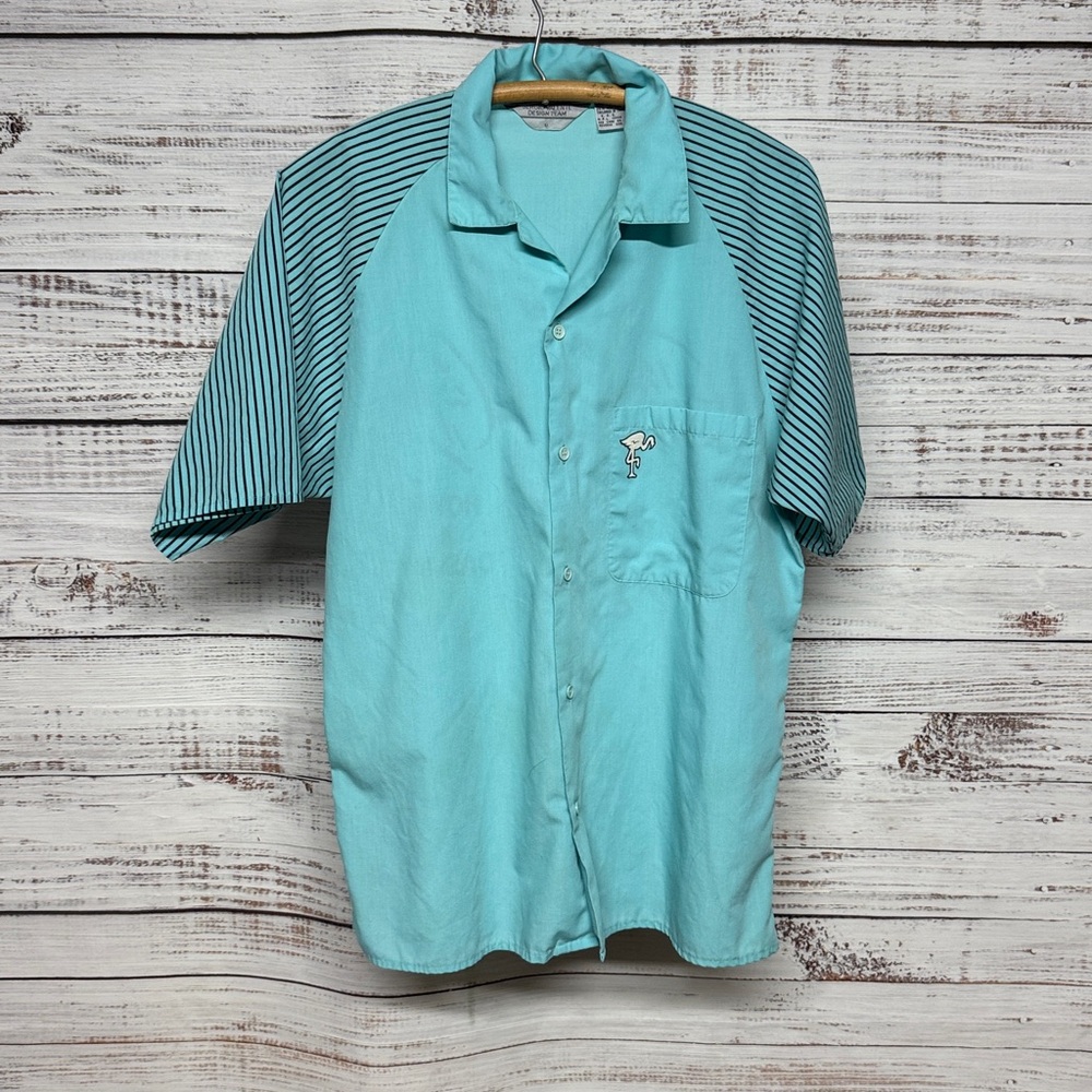 Sergio Valente Vintage Flamingo Capri Casino Button Down Shirt